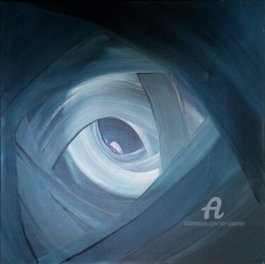 Painting titled ""A la recherche des…" by Ela Couturier, Original Artwork, Acrylic Mounted on Wood Stretcher frame