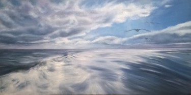 Malerei mit dem Titel "Meer" von Ela Nowak, Original-Kunstwerk, Öl