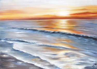 Malerei mit dem Titel "Meer" von Ela Nowak, Original-Kunstwerk, Öl