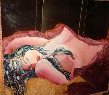 Pittura intitolato "L' AMANTE...le tue…" da Elai Katuscia Bortolato, Opera d'arte originale