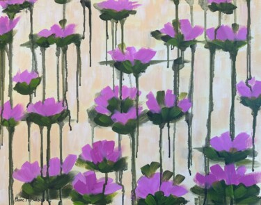 Painting titled "Rain of Spring" by Elaine Mifsud, Original Artwork, Acrylic