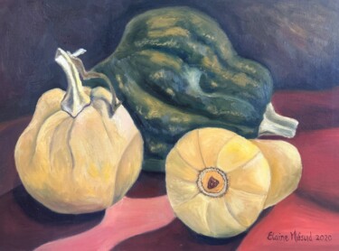 Painting titled "Butternut Squash an…" by Elaine Mifsud, Original Artwork, Oil