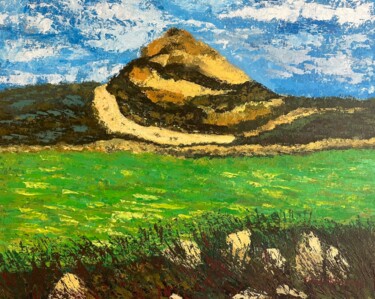 Painting titled "Qolla s-Safra Hill,…" by Elaine Mifsud, Original Artwork, Acrylic