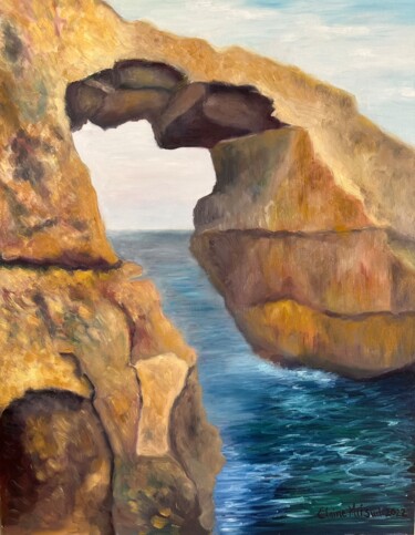 Painting titled "The Wied il-Mielah…" by Elaine Mifsud, Original Artwork, Oil