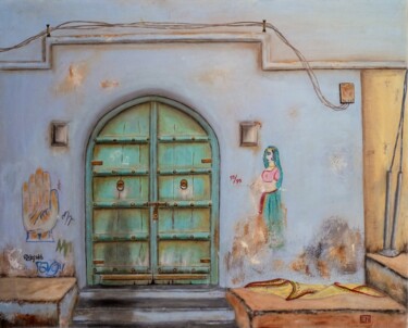 Painting titled "Jodhpur" by Elaine Nederlof, Original Artwork, Oil