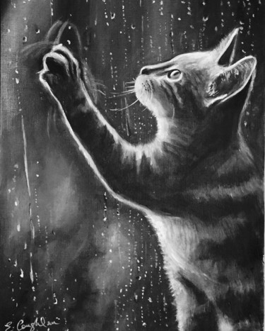 绘画 标题为“Raindrops” 由Elaine Coughlan, 原创艺术品, 丙烯