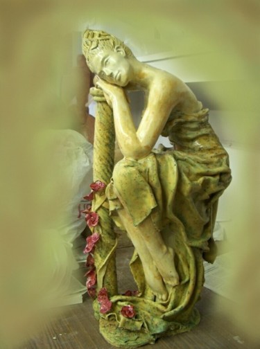 Skulptur mit dem Titel "loneliness" von Emohd, Original-Kunstwerk