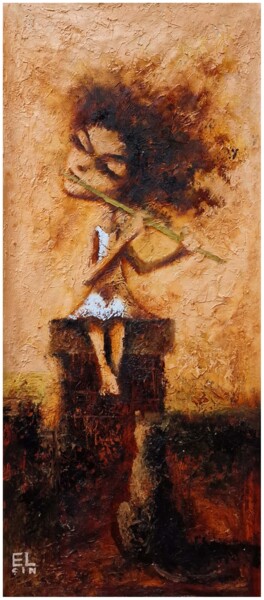 Painting titled "The first notes" by Elchin Bunyatov, Original Artwork, Oil
