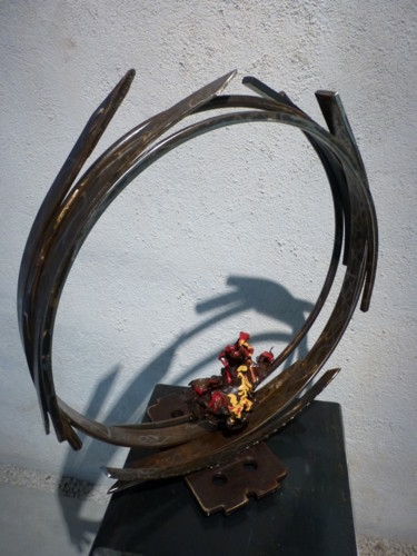 Sculpture intitulée "Eldekan "inflamed c…" par Eldekan, Œuvre d'art originale