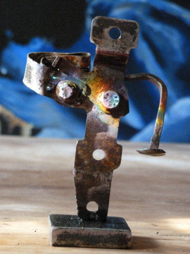 Sculpture intitulée "EldeKan Baby Iron M…" par Eldekan, Œuvre d'art originale, Métaux