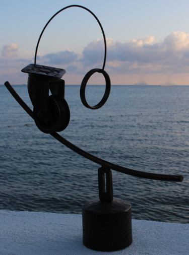 Sculpture intitulée "EldeKan "équilibre"" par Eldekan, Œuvre d'art originale, Métaux