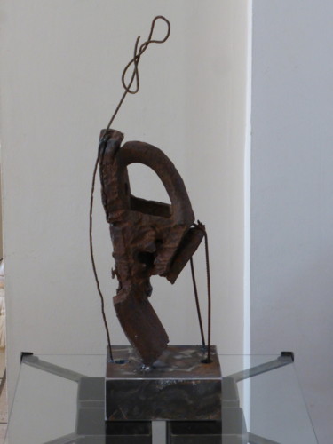 Sculpture titled "EldeKan "Alien, my…" by Eldekan, Original Artwork, Metals