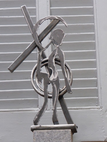 Sculpture titled "EldeKan & Nicolas C…" by Eldekan, Original Artwork, Metals