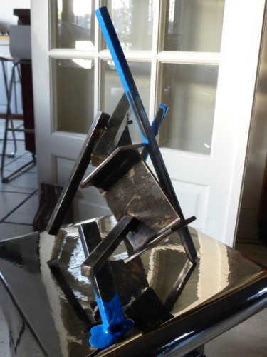 Sculpture titled "EldeKan "Equilibre…" by Eldekan, Original Artwork, Metals