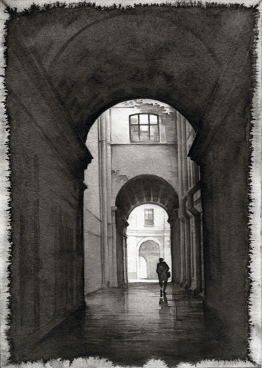 Pass yards - Пройти дворами Drawing titled "Pass yards - Пройти…" by Eldeukov - Ильдюков, Original Art,