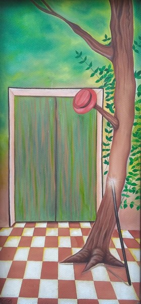 Peinture intitulée "Les portes du jeux…" par Eltima Donald, Œuvre d'art originale, Huile