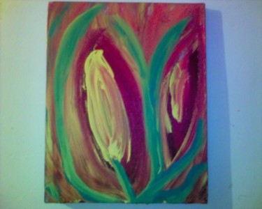 Peinture intitulée "Tulipes3" par Jacques Elduayen, Œuvre d'art originale