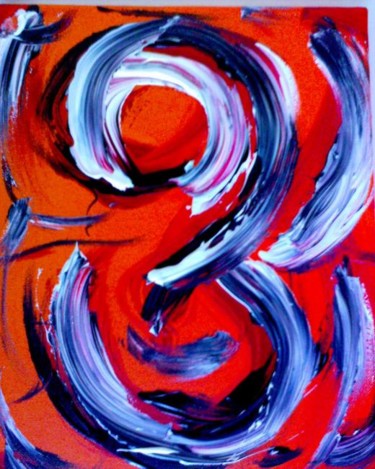 Peinture intitulée "8 ou 3" par Jacques Elduayen, Œuvre d'art originale