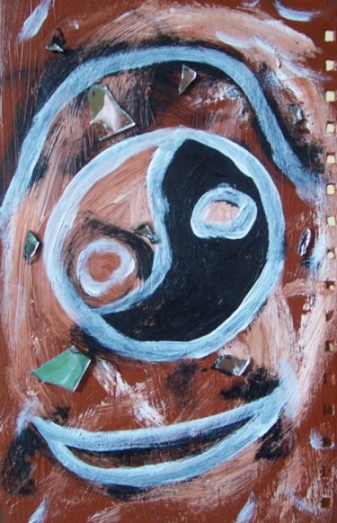 Peinture intitulée "Ying Yang Man" par Jacques Elduayen, Œuvre d'art originale