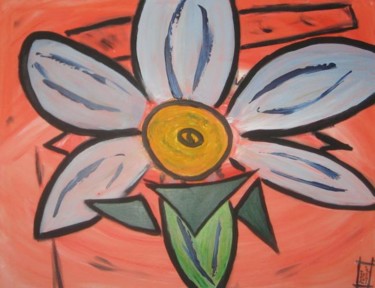 Peinture intitulée "Flower in my eye" par Jacques Elduayen, Œuvre d'art originale