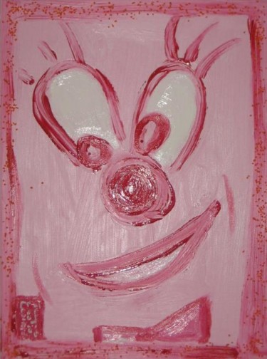 Peinture intitulée "Le Clown  Liza" par Jacques Elduayen, Œuvre d'art originale, Huile