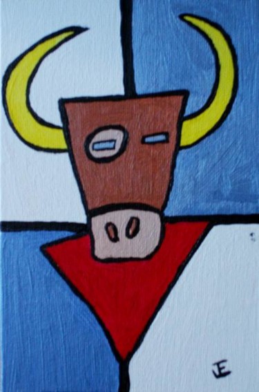 Peinture intitulée "Aviron Bull 2010" par Jacques Elduayen, Œuvre d'art originale