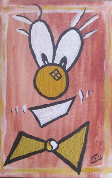 Peinture intitulée "Clown simple 2" par Jacques Elduayen, Œuvre d'art originale