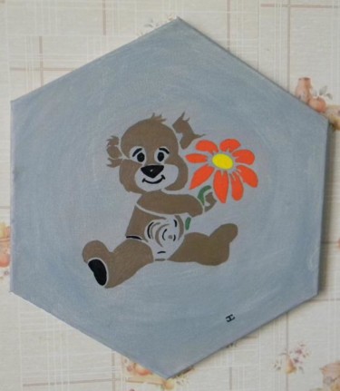 Peinture intitulée "Liza Bear" par Jacques Elduayen, Œuvre d'art originale
