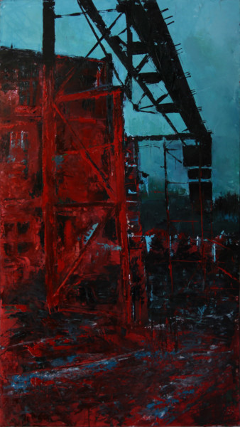Painting titled "Industrial Dirty № 4" by Volodia Varn, Original Artwork, Oil