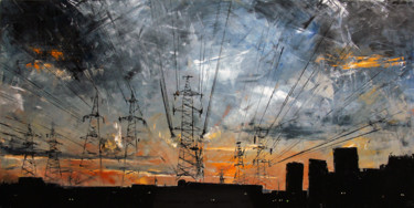 Painting titled "Industrial Dirty № 2" by Volodia Varn, Original Artwork, Oil