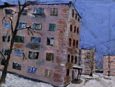 Картина под названием "Hostel 38х50, 2014…" - Володя Варн, Подлинное произведение искусства, Масло