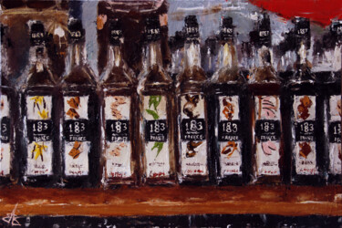 Картина под названием "Coffee break" - Володя Варн, Подлинное произведение искусства, Масло