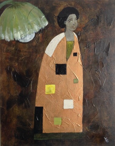 Malerei mit dem Titel "Yseult" von Eleanor Gabriel, Original-Kunstwerk, Acryl Auf Keilrahmen aus Holz montiert