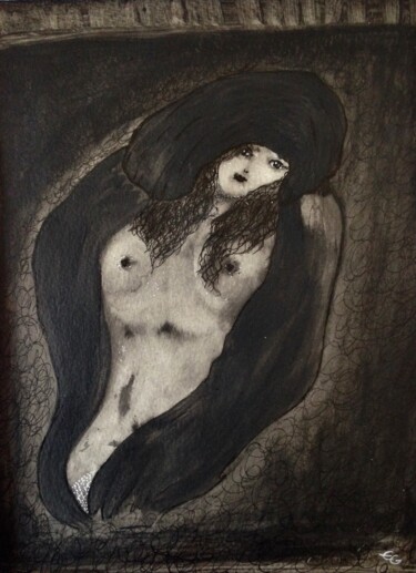 Painting titled "Eponine" by Eleanor Gabriel, Original Artwork, Ink