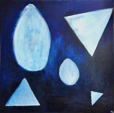 Malerei mit dem Titel "Fragments de vie" von Eleanor Gabriel, Original-Kunstwerk, Acryl