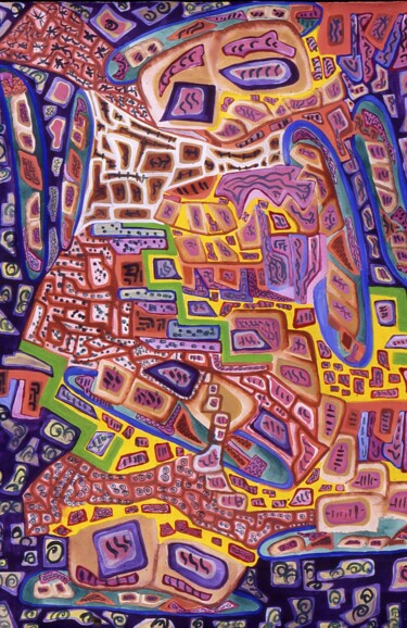 绘画 标题为“Purple Dream” 由Eleanor Wolper, 原创艺术品, 水彩