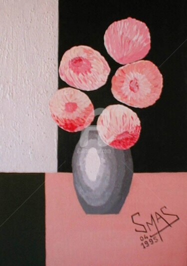 Peinture intitulée "bouquet de printemps" par Electa, Œuvre d'art originale