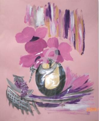 Peinture intitulée "bouquet" par Electa, Œuvre d'art originale