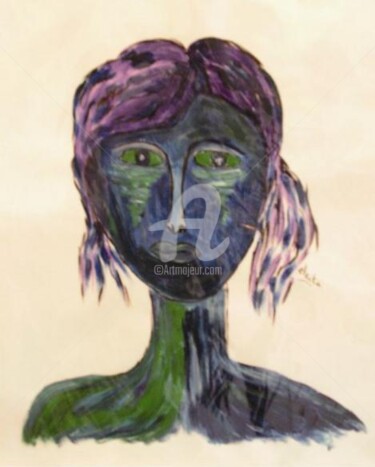 Peinture intitulée "le chagrin" par Electa, Œuvre d'art originale