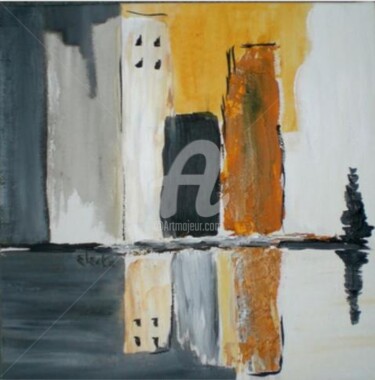 Painting titled "bulding" by Electa, Original Artwork