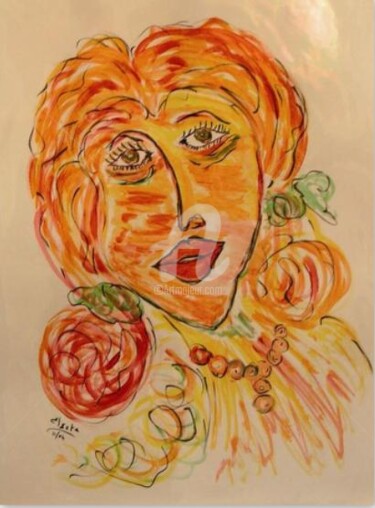 Painting titled "grande bouche" by Electa, Original Artwork