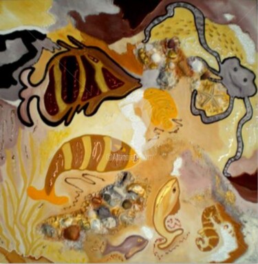 Peinture intitulée "comme un poisson da…" par Electa, Œuvre d'art originale