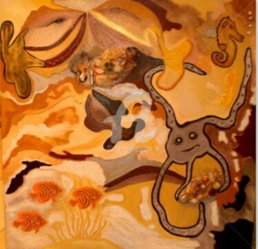 Pittura intitolato "la faune et la flore" da Electa, Opera d'arte originale