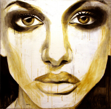 Картина под названием "Portrait5" - Electra Varnava, Подлинное произведение искусства, Акрил