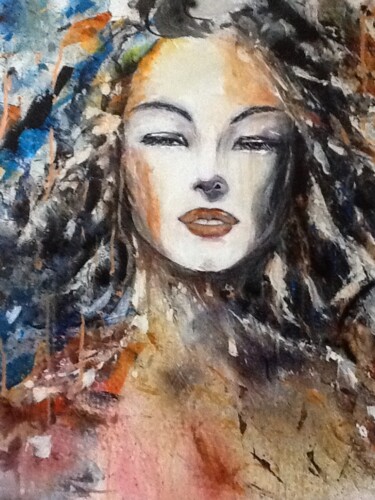 Painting titled "Ava" by Electre, Original Artwork, Acrylic