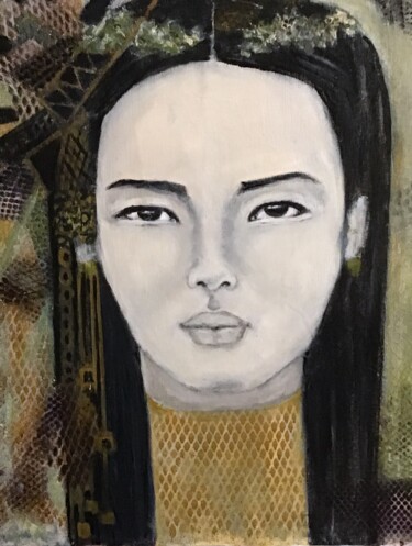 Painting titled "jeune chinoise" by Electre, Original Artwork, Other