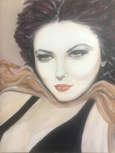 Painting titled "Ornella" by Electre, Original Artwork, Acrylic Mounted on Wood Stretcher frame