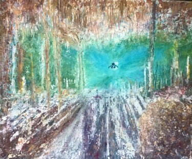 Картина под названием "Abysses" - Electre, Подлинное произведение искусства, Акрил Установлен на Деревянная панель