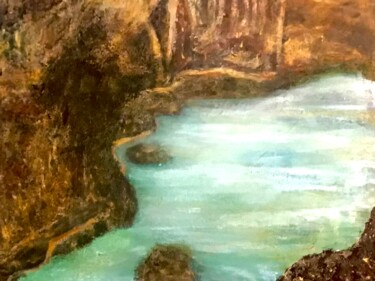 Painting titled "La source" by Electre, Original Artwork, Acrylic
