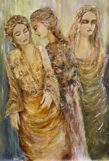 Pintura intitulada "Femmes" por Electre, Obras de arte originais, Óleo